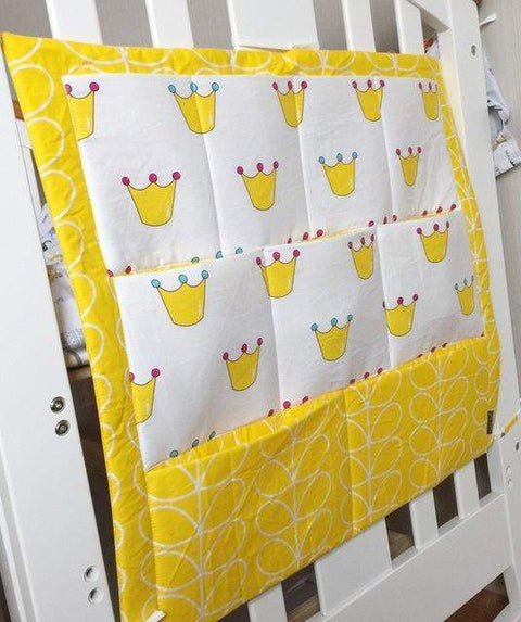 Muslin Tree Bed Hanging Storage Bag Baby Cot Bed Brand Baby Cotton Crib Organizer 60*50cm Toy Diaper Pocket for Crib Bedding Set-Baby-to-Bump-Life-crown-Baby-to-Bump-Life