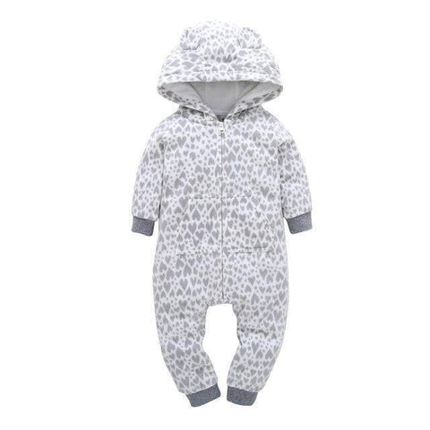 Baby Oscar's Newborn Baby Grey Hearts Unisex Jumpsuit-Unisex-Baby-to-Bump-Life-2-6M-Baby-to-Bump-Life